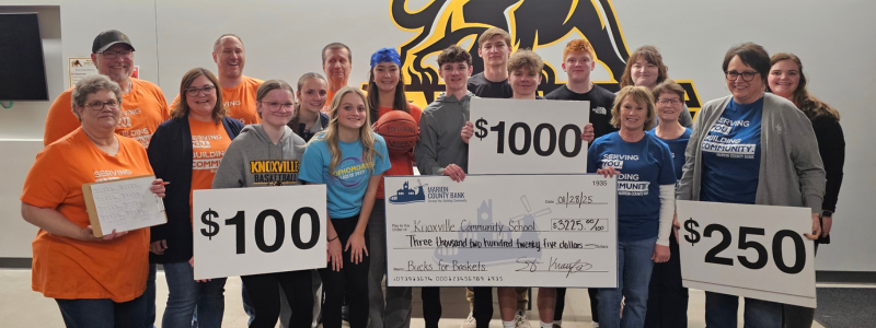 Knoxville Students Score Big at Marion County Bank’s Bucks for Baskets