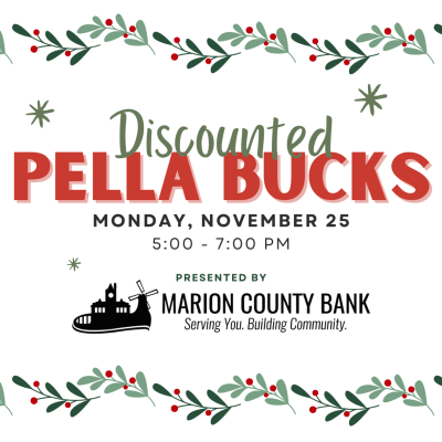 Discounted Pella Bucks Returns for 14th Year!